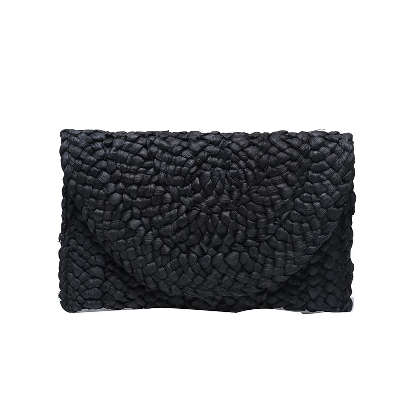 Luxury Woven Straw Clutch