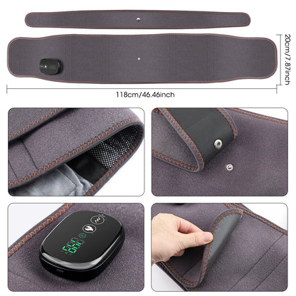 Heated Waist Massager Belt with Vibration Therapy for Back Pain Relief
