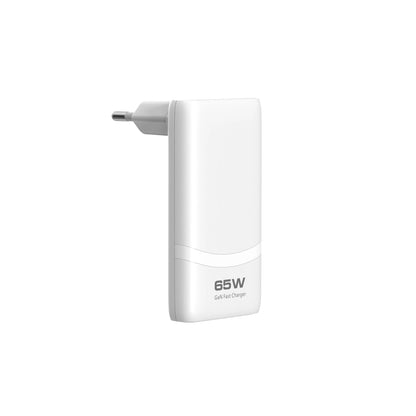 65W Ultra-Slim GaN Dual USB-C Fast Wall Charger for Laptop & Mobile
