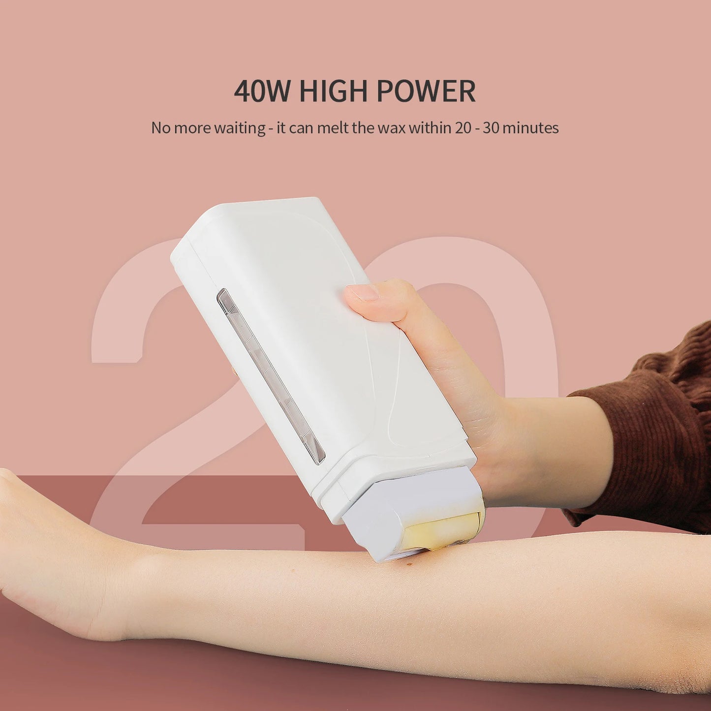 Electric Roll-On Wax Heater - Portable Hair Removal Warmer