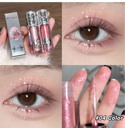 Liquid Shimmer Eyeshadow - Long-Lasting Waterproof Glitter Makeup