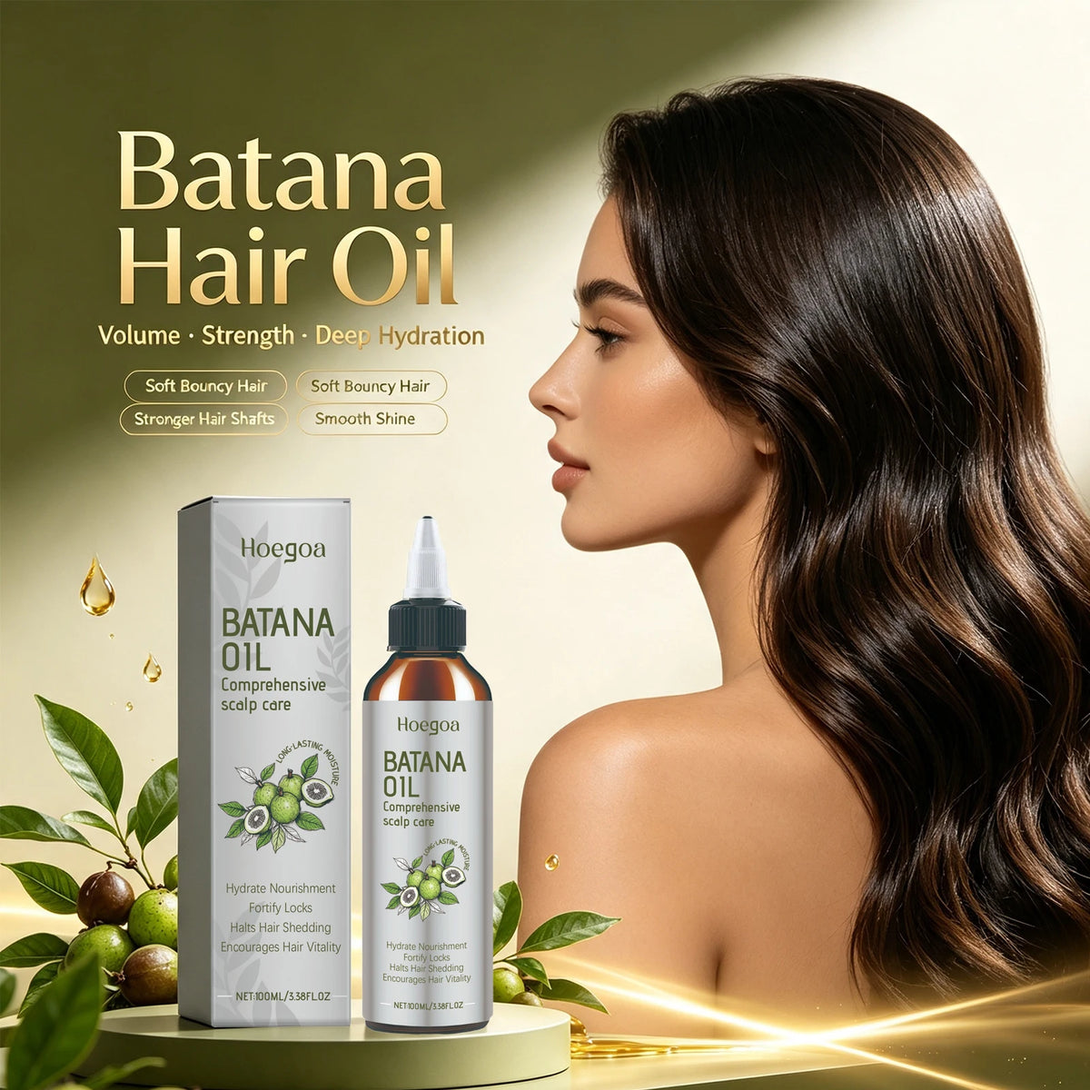 Batana Oil Nourishing Scalp Care Serum for Hair Growth and Damage Repair