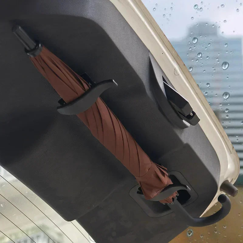2PCS Car Trunk Umbrella & Grocery Hooks - Universal Organizer Clip - 10