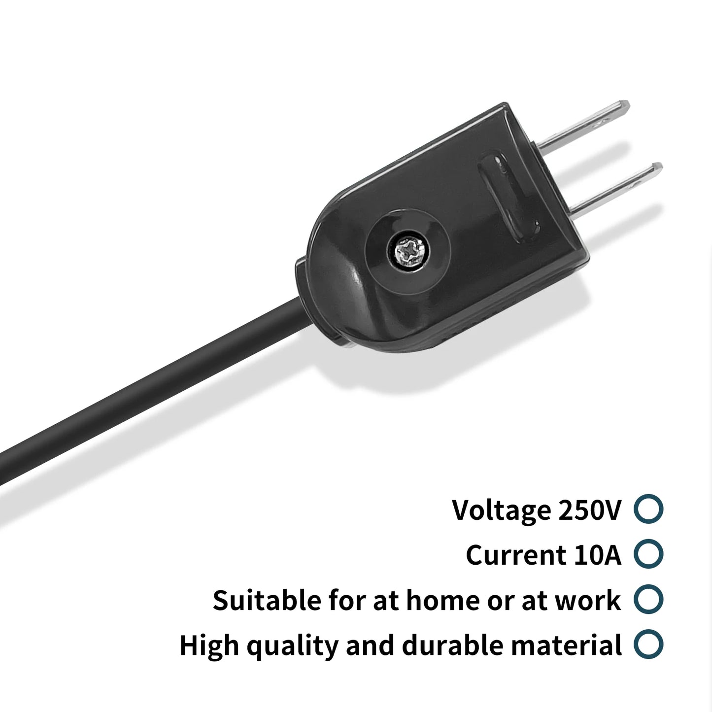 90-Degree Rotating US Power Plug Adapter - Space Saving Swivel Socket