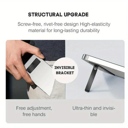 2pcs Ultra-Thin Invisible Phone Kickstand - Universal Folding Metal Desk Stand