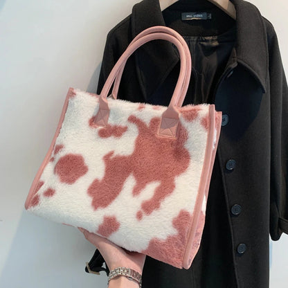 Leopard Faux Fur Tote