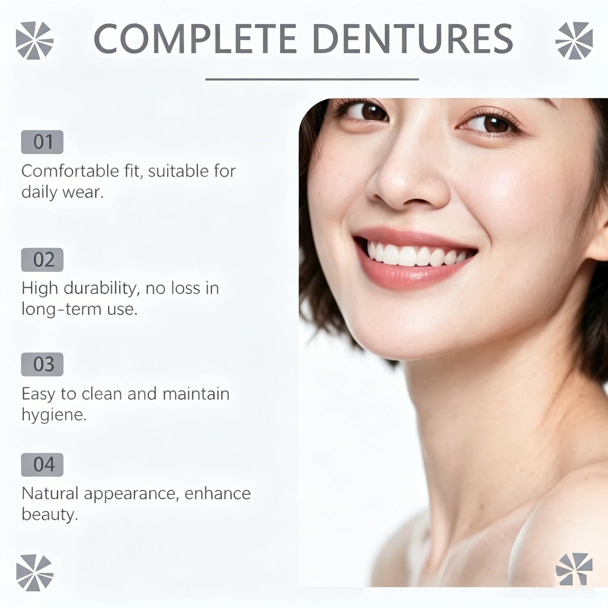 Instant Snap-On Smile Veneers - Realistic Comfort Fit Teeth for Natural Looking Smile - 5
