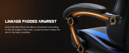Ergonomic Racing Gaming Chair - Adjustable PU Leather Office Computer Chair