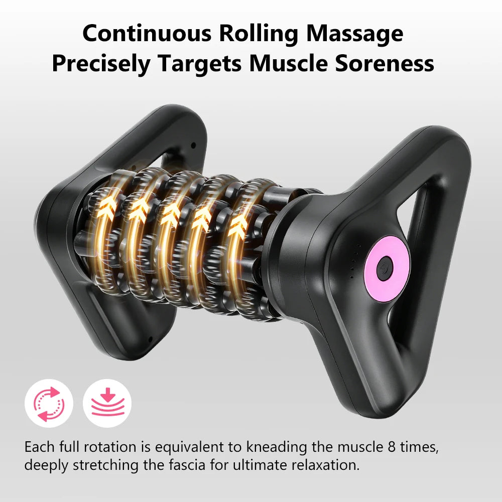 Electric Deep Tissue Fascia Roller Massager for Muscle Recovery