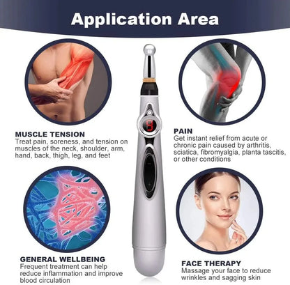 3-in-1 Electronic Acupuncture Massage Pen - Meridian Energy Pain Relief