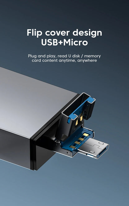 7-in-1 Universal USB 3.0 Memory Card Reader & Type-C OTG Adapter