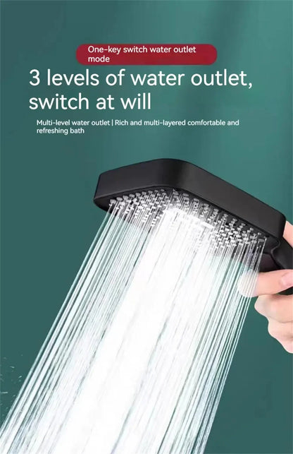 High Pressure 3-Mode Handheld Rainfall Shower Head