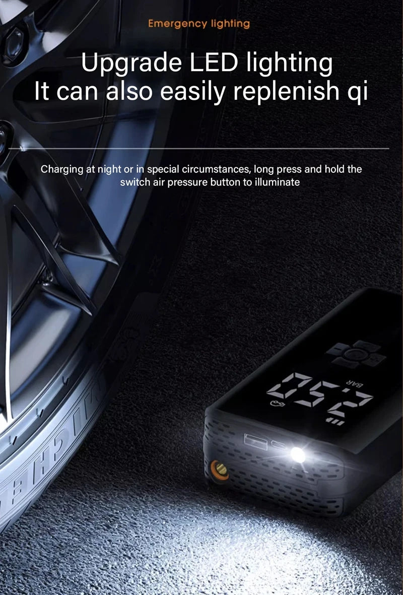 Portable Wireless Car Tire Inflator & Electric Air Pump - 23