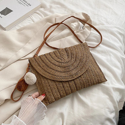 Luxury Woven Summer Straw Clutch