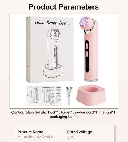 3-in-1 LED Photon Eye & Facial Massager Wand for Anti-Aging and Skin Lifting