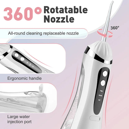 Portable Cordless Water Flosser - Rechargeable Dental Oral Irrigator for Teeth