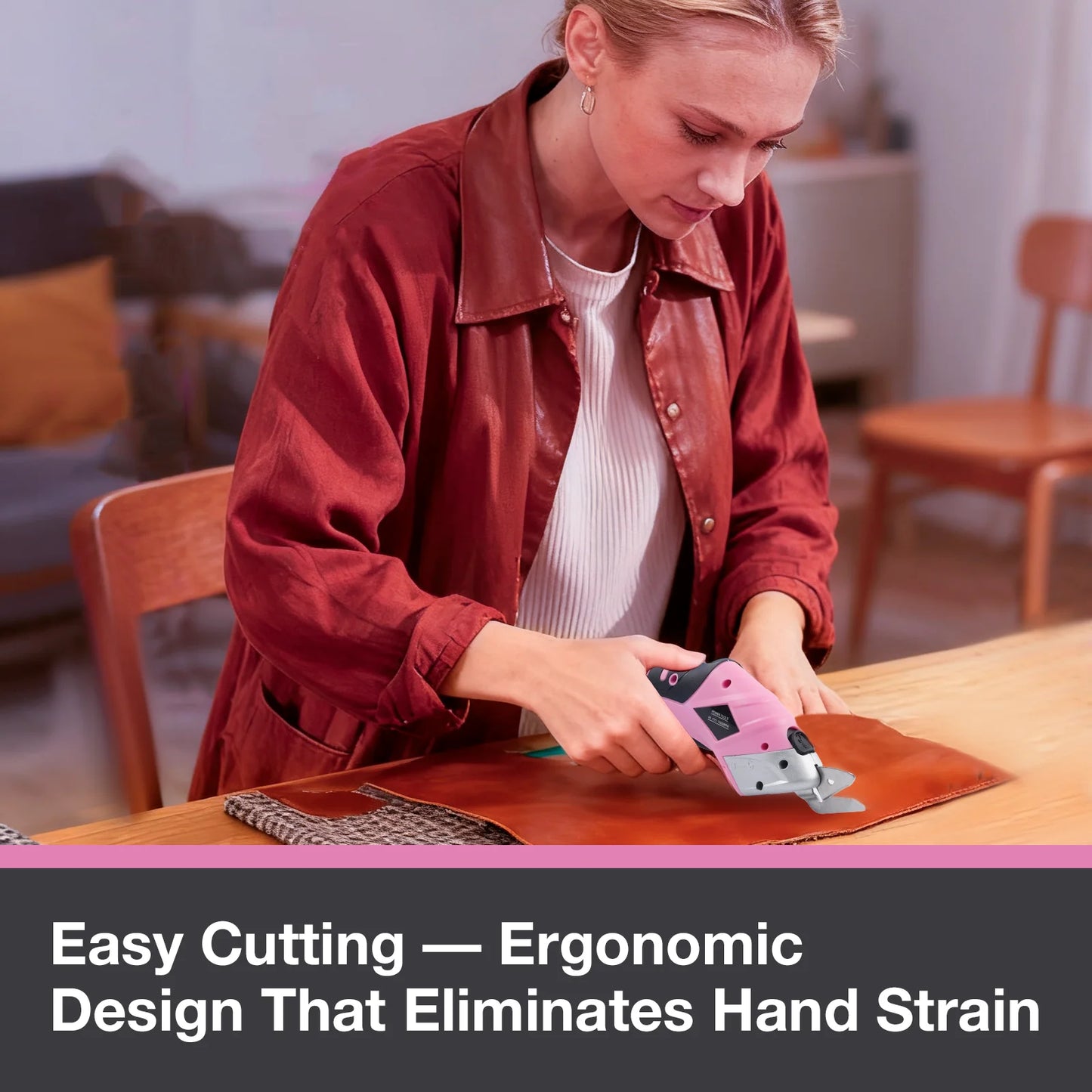 Cordless Electric Scissors for Fabric, Leather & Cardboard - Rechargeable Craft Cutter