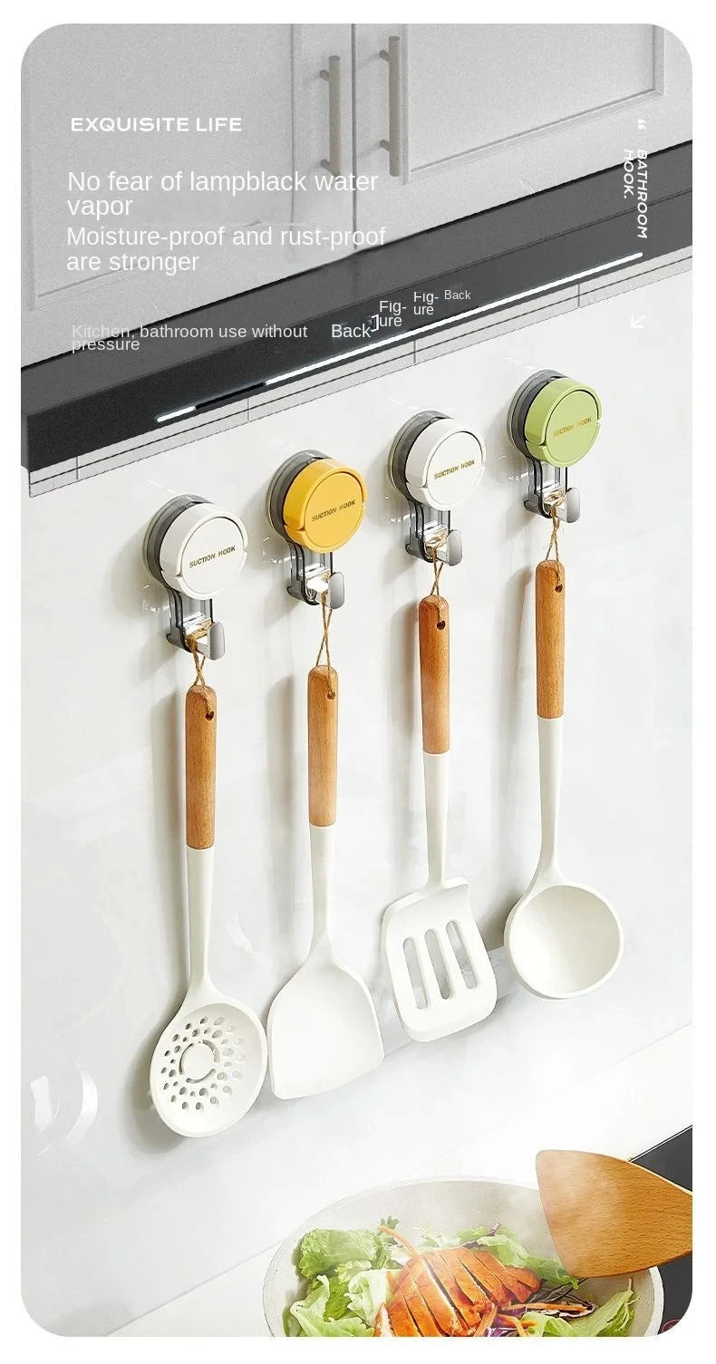 Heavy Duty Vacuum Suction Hooks | Traceless No-Drill Wall Hooks