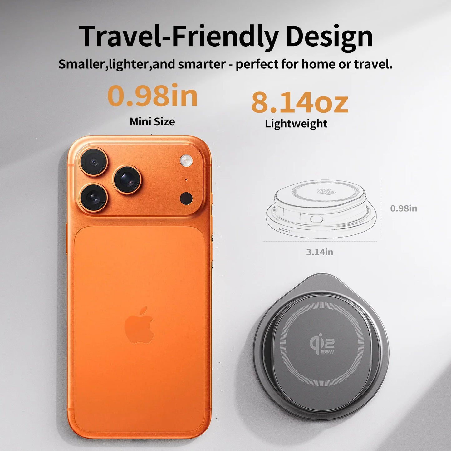 Qi2.2 25W 3-in-1 Magnetic Wireless Charging Station for iPhone & Watch