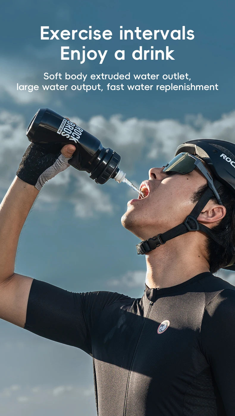 ROCKBROS 600ML Squeeze Sports Water Bottle for Cycling & Outdoor Activities - 10