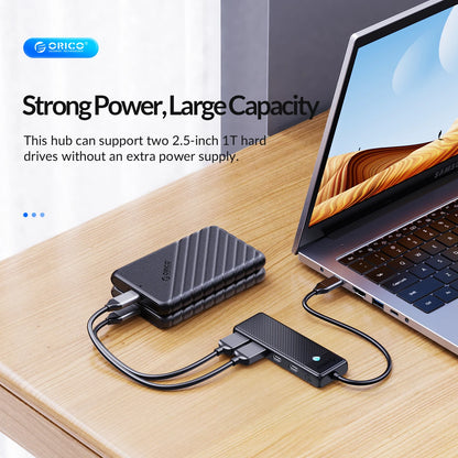4-in-1 USB-C Hub Adapter with 100W PD Charging & 5Gbps Data Transfer