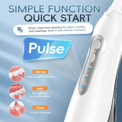Portable Dental Oral Irrigator & Sonic Toothbrush Combo Set for Deep Cleaning