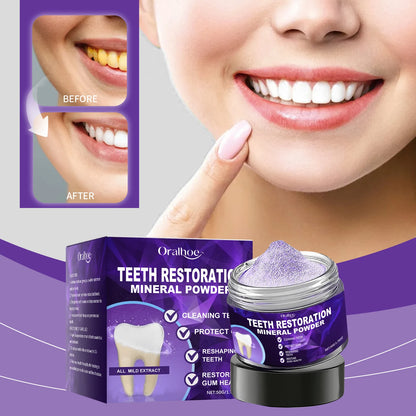 Purple Teeth Whitening Powder - Deep Stain Removal & Enamel Repair Formula