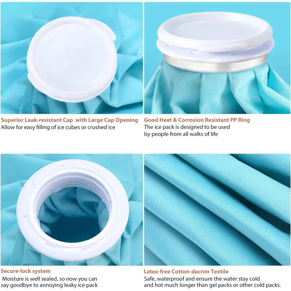 Reusable Ice Bag & Hot Cold Therapy Wrap for Pain Relief & Sports Injuries - 6