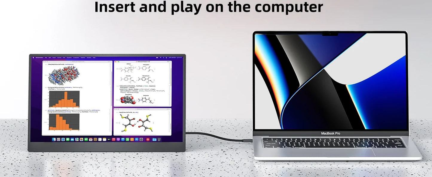 14" Portable IPS Touch Monitor - 1920x1200 HD Gaming & Laptop Expand Display