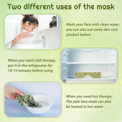 Natural Jade Cooling Eye Mask - Anti-Puffiness & Stress Relief Spa Mask