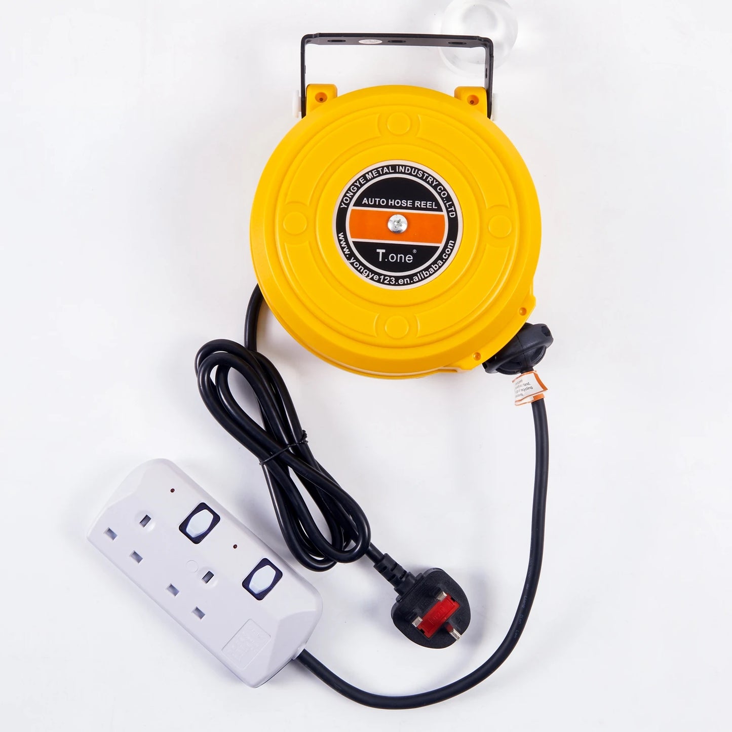 Retractable Electric Cable & Hose Reel - 6m Auto-Rewind Wall Mount Organizer