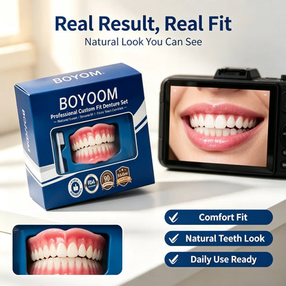 Custom Fit Smile Veneers - Comfortable Natural Looking Cosmetic Teeth Set