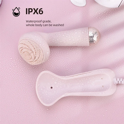 4-in-1 Electric Silicone Facial Cleansing Brush & Massage Roller