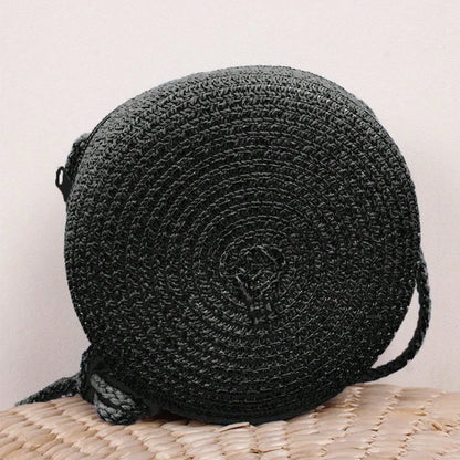 Luxury Round Straw Crossbody