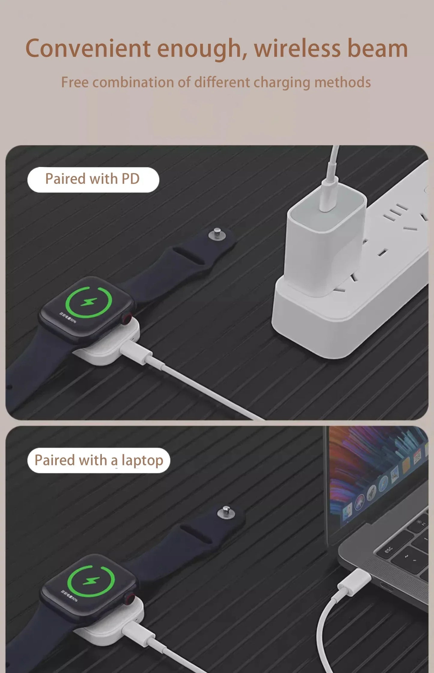 Portable Magnetic Wireless Fast Charger for All Apple Watch Series
