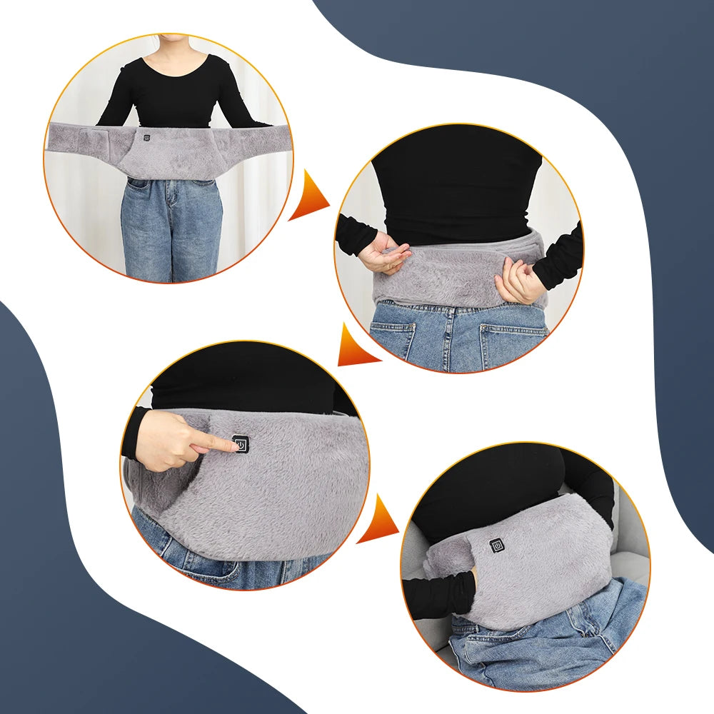 2-in-1 USB Heated Waist Belt & Hand Warmer – Graphene Thermal Therapy Wrap