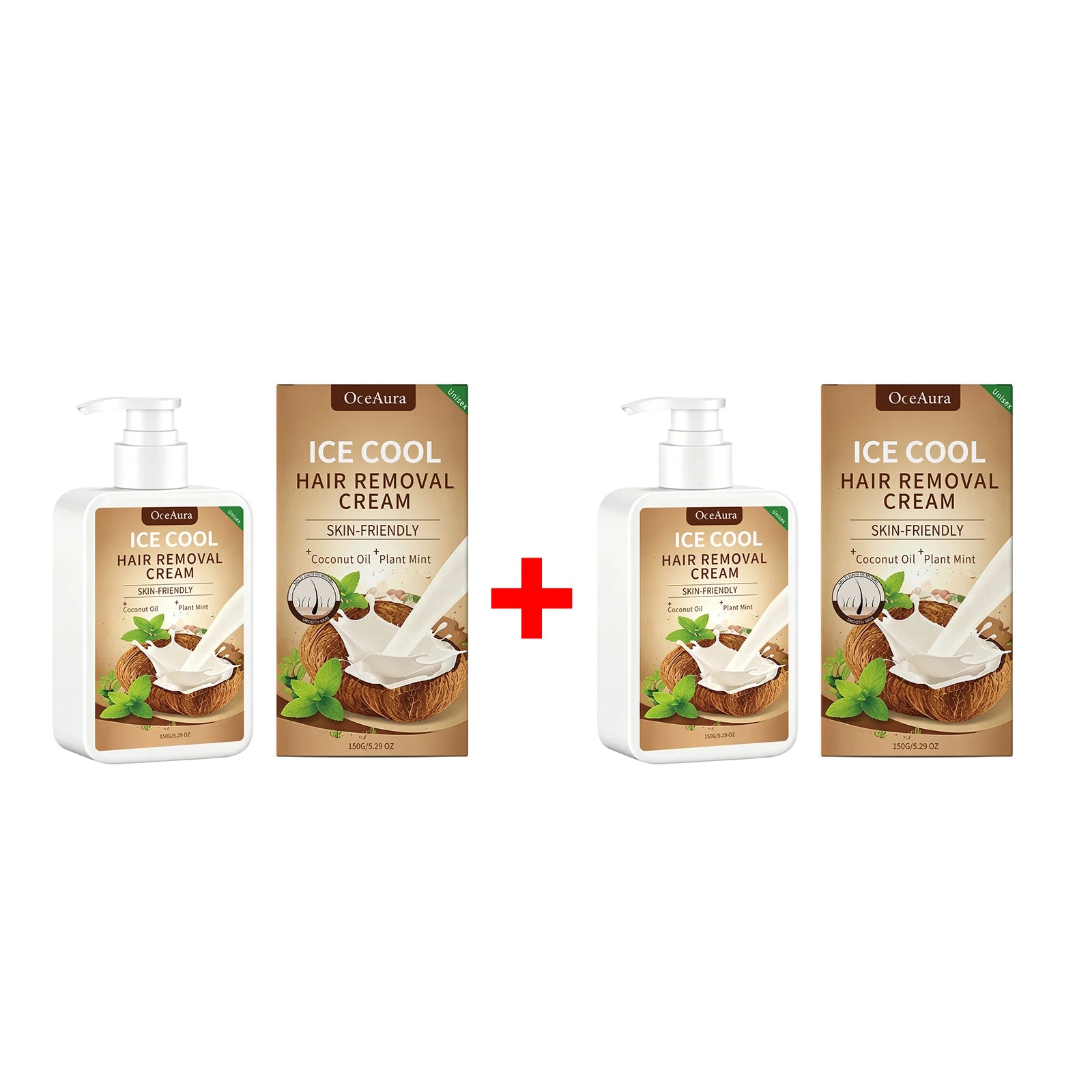 Ice Cool Painless Hair Removal Cream with Coconut Oil & Mint - 19