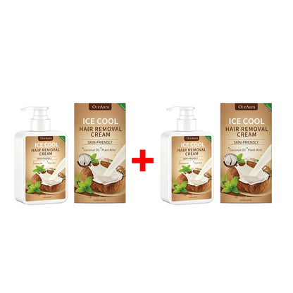 Ice Cool Painless Hair Removal Cream with Coconut Oil & Mint