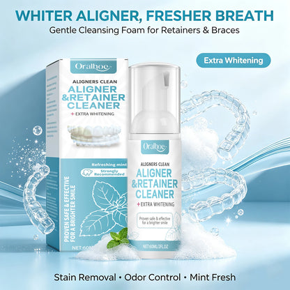 Aligner and Retainer Cleaning Foam Mousse with Whitening Effect
