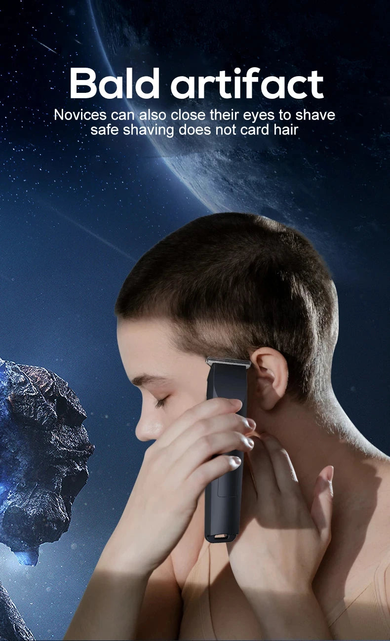 USB Rechargeable Electric Hair Clipper & Beard Trimmer Shaver - 10