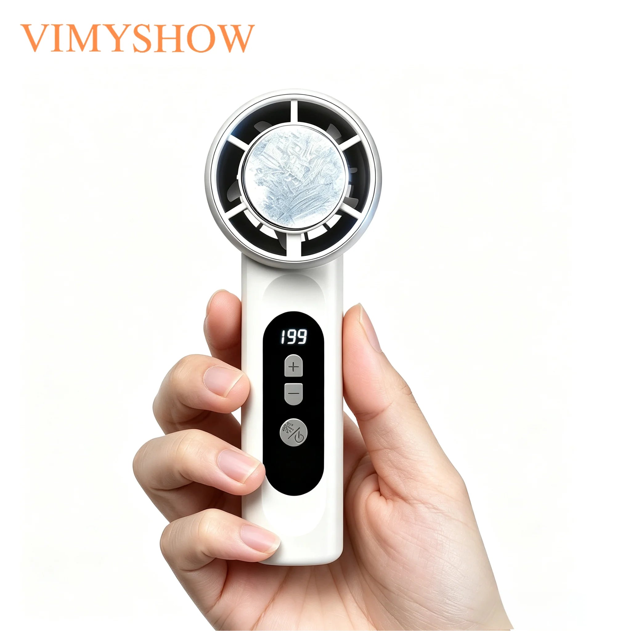 Portable Ice Cooling Handheld Turbo Fan with LED Digital Display - 1