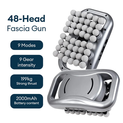 48-Head Deep Tissue Fascia Massager for Full Body Muscle Relief