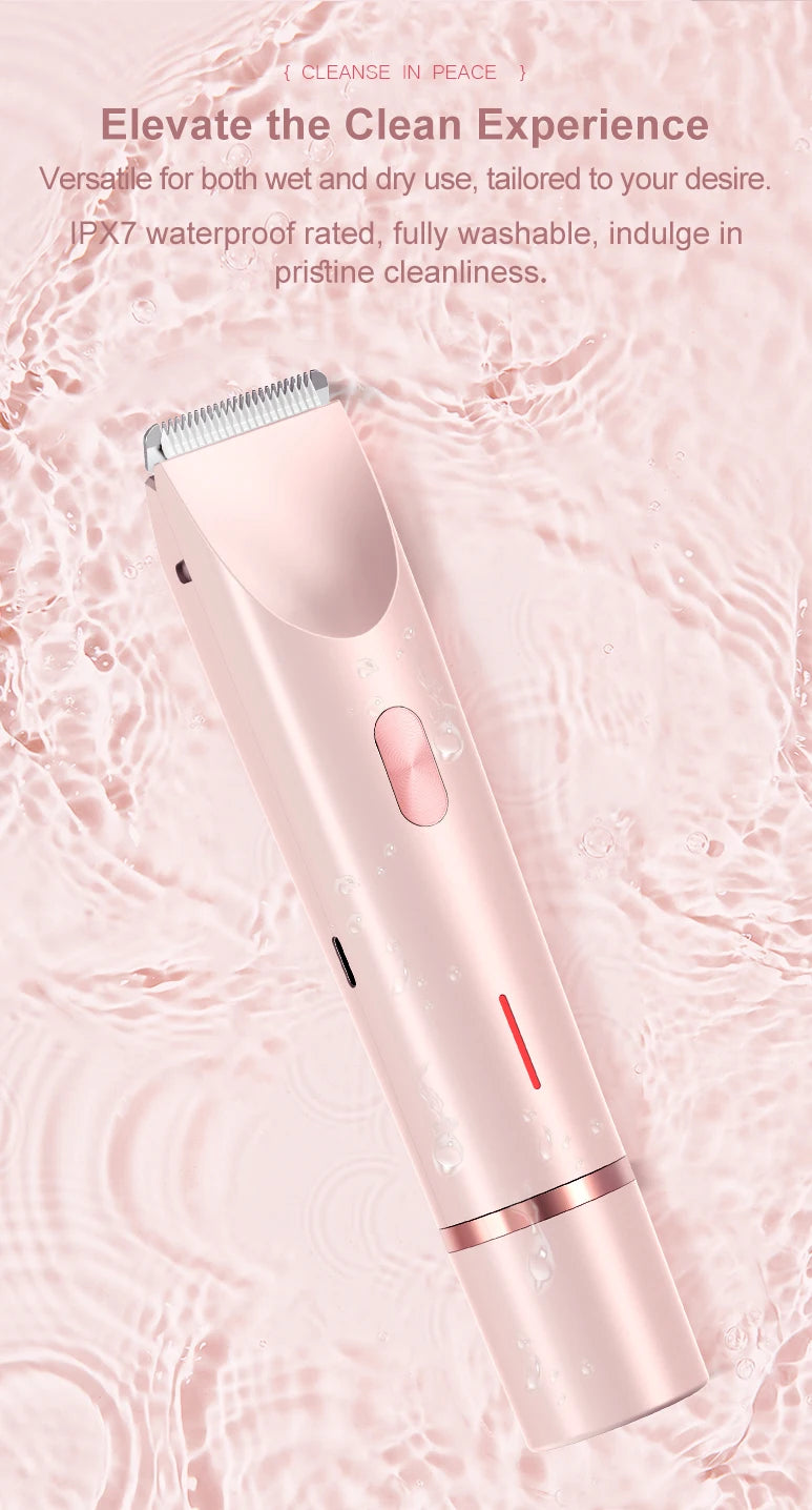 2-in-1 Waterproof Electric Women's Bikini Trimmer & Facial Hair Shaver - 13