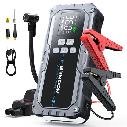 1500A Car Jump Starter with 150PSI Air Compressor & Power Bank