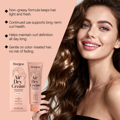 Curl Defining Styling Cream with Castor & Coconut Oil for Natural Waves & Shine