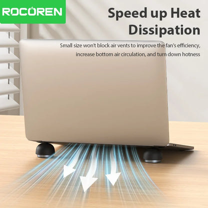 Magnetic Mini Laptop Cooling Stand - Aluminum Portable Notebook Holder