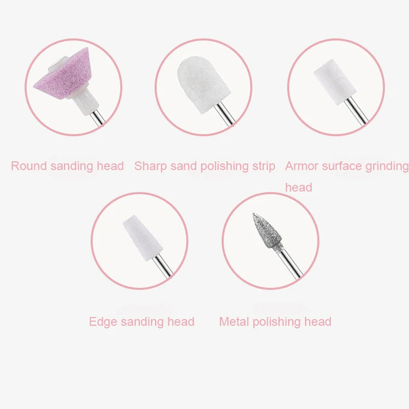 Professional Cordless Electric Nail File Set for Manicure and Pedicure - 10