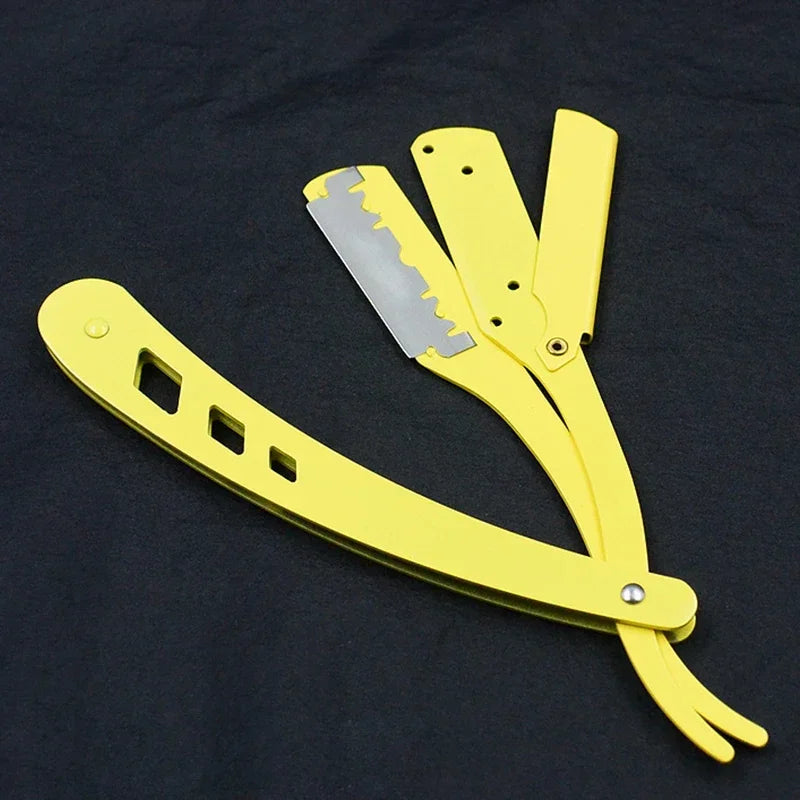 Professional Stainless Steel Folding Straight Razor for Men and Women - 4