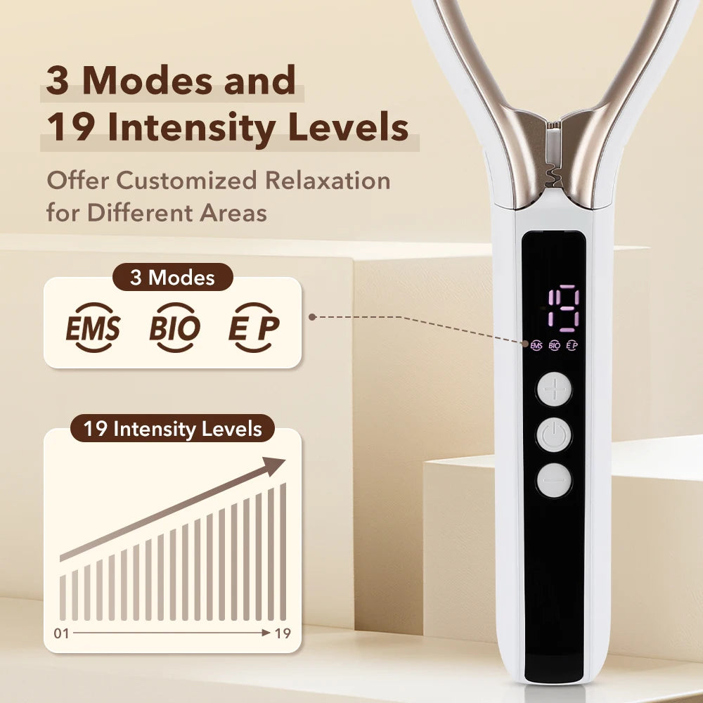 Microcurrent Face & Neck Lifting Massager - Electric V-Shape Slimming Roller