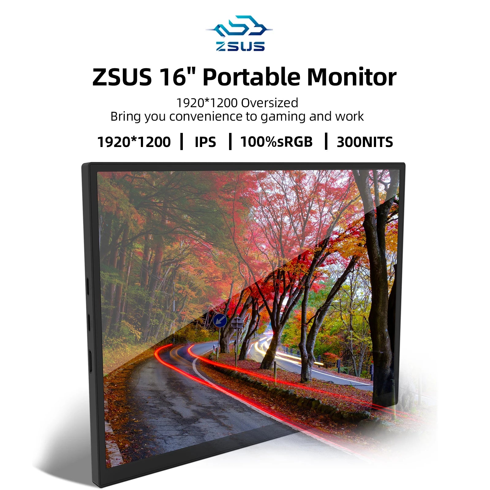 16" Portable Monitor 1920x1200 IPS Travel Display for Laptop & Gaming - 7